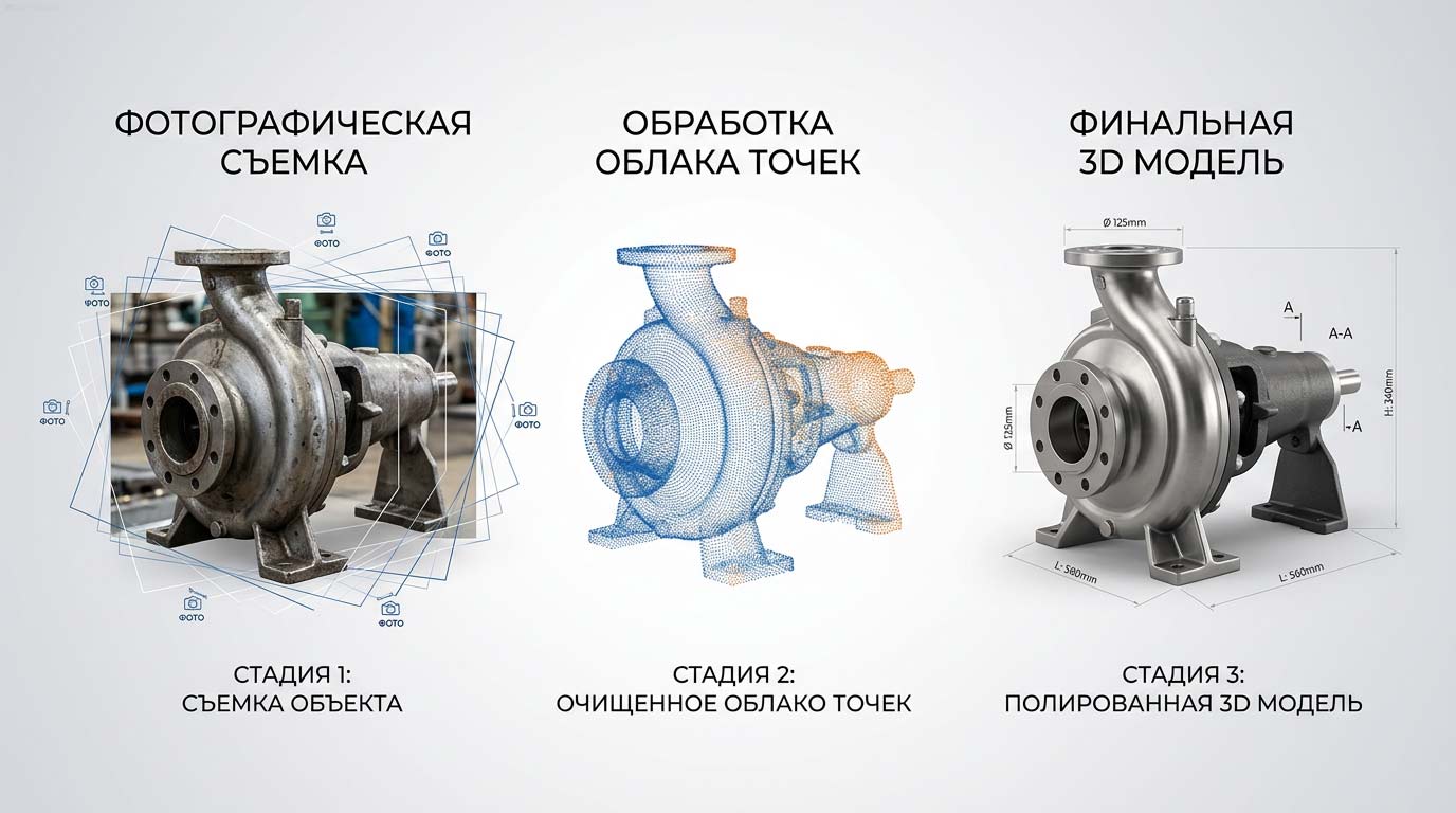 Данные о реальных объектах мгновенно превращаются в цифровые 3D-модели